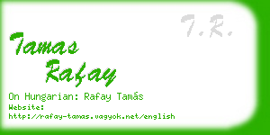 tamas rafay business card